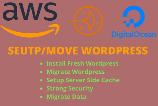 I will install or migrate wordpress to AWS ec2 or lightsail