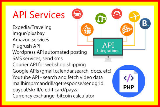 I will integrate any API services to your website or script
