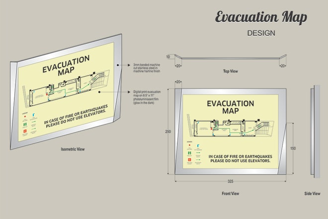I will layout evacuation map for easier navigation