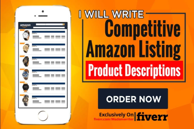 I will list your product at amazon