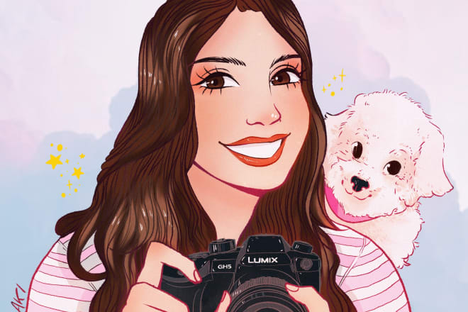 I will make a digital illustration, portrait, drawing of your photo