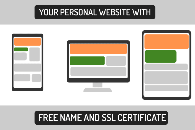 I will make a personal HTML website with hosting and SSL