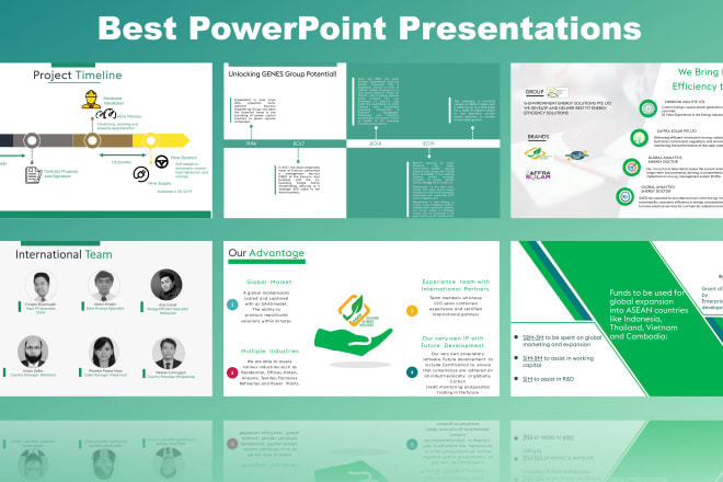 I will make a powerpoint presentation and investor pitch deck