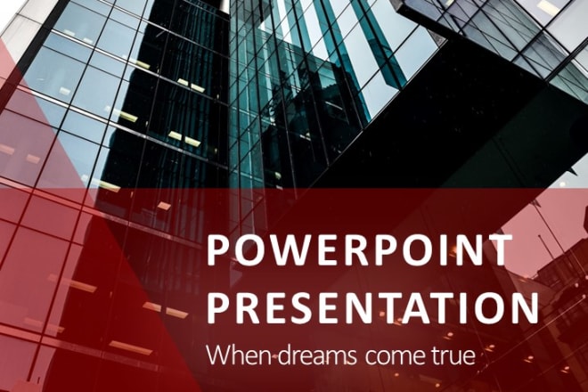I will make a professional powerpoint presentation design and video