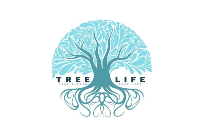 I will make an unique tree logo design