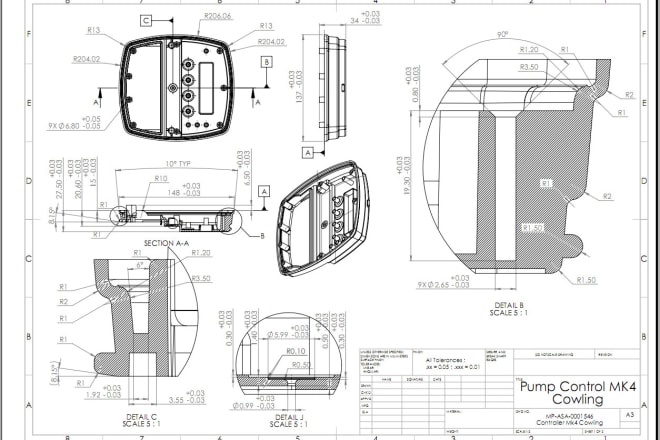 I will make drafting, technical drawing for manufacturing
