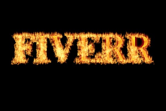 I will make fire text design for your name