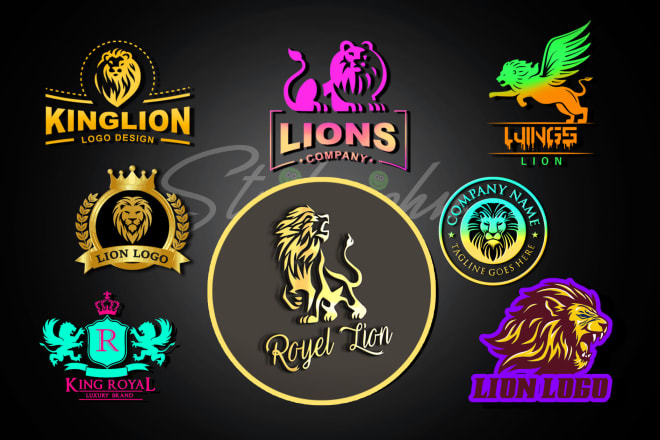 I will make lion, shield, crest, luxury, classy, crown logo
