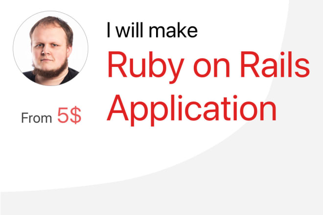 I will make ruby on rails application