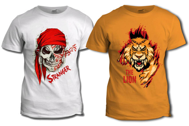 I will make stunning custom graphic t shirt design for you