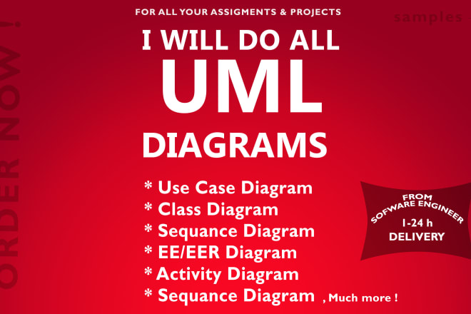 I will make uml,class, er,use case,flow diagrams for your projects
