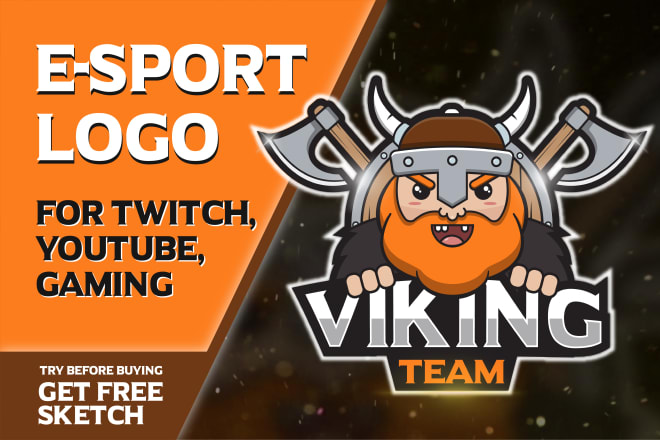 I will make unique esport logo for twitch, youtube, gaming