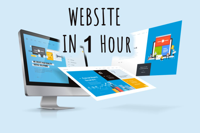 I will make website for you in 1 hour with free logo