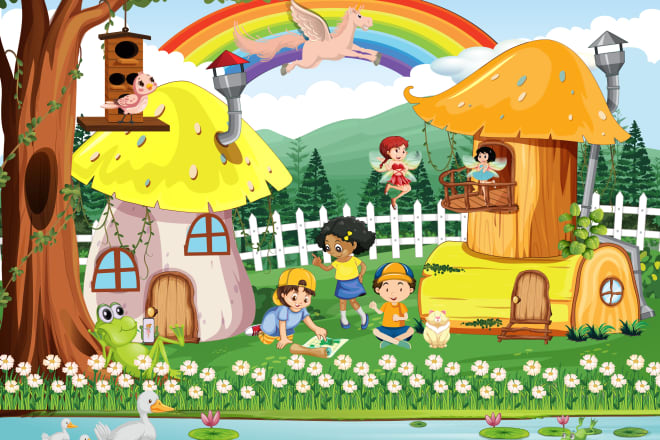 I will make wonderful children book illustration for your kids and ebook