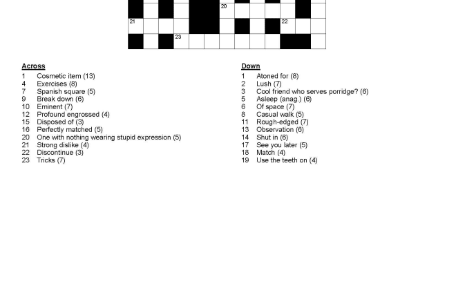 I will make you 100 never been published quick crossword puzzles
