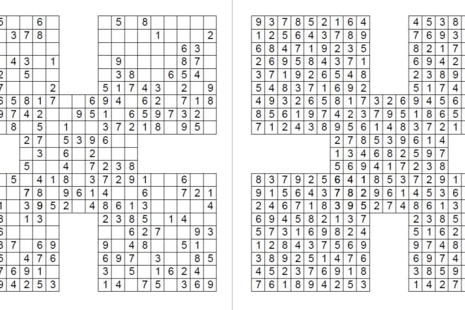 I will make you 300 never been published samurai sudoku puzzles and solutions