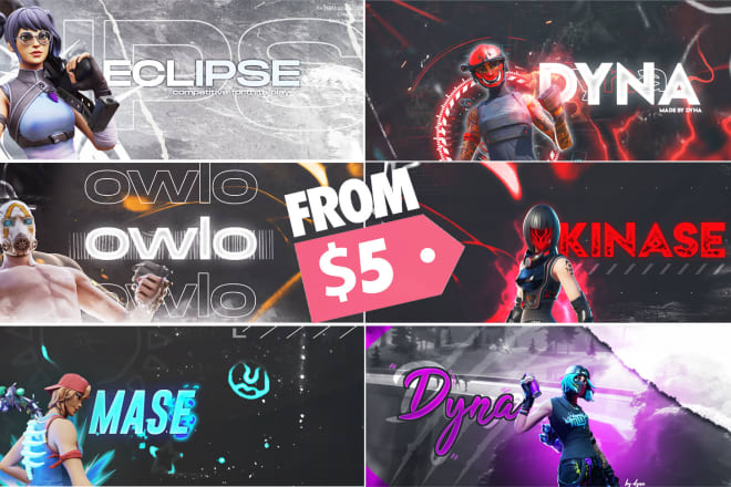 I will make you fortnite banners, headers