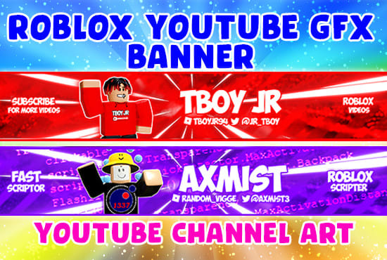 I will make you roblox gfx youtube channel art or banner