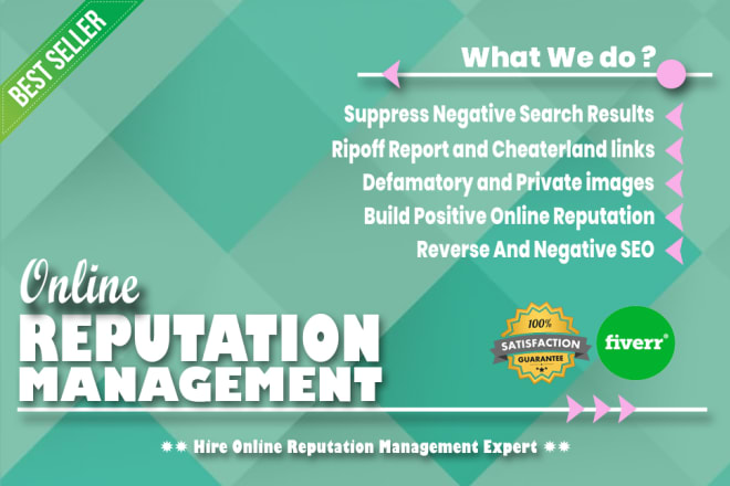 I will manage your positive online reputation management