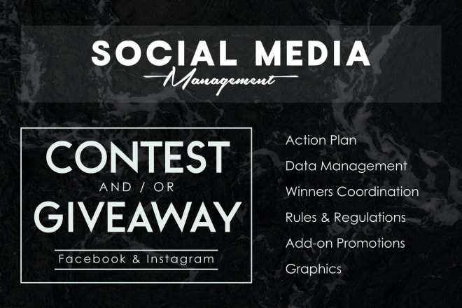 I will manage your social media contest and giveaway