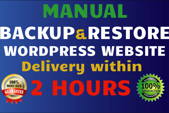 I will manually backup and restore your wordpress site