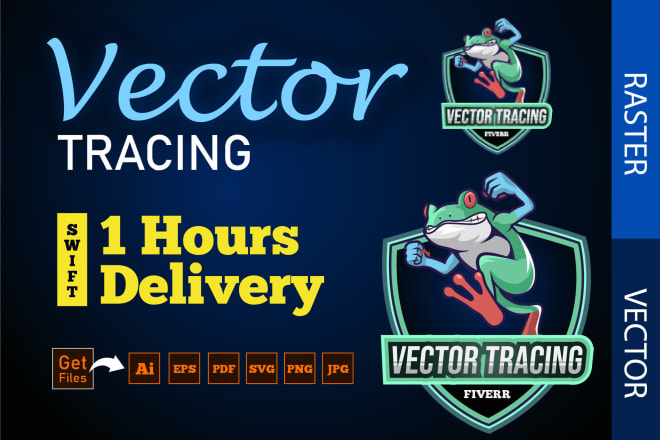 I will manually vector tracing services image to vector in 1 hour