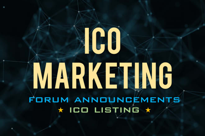 I will market your ico through forums and listing platforms