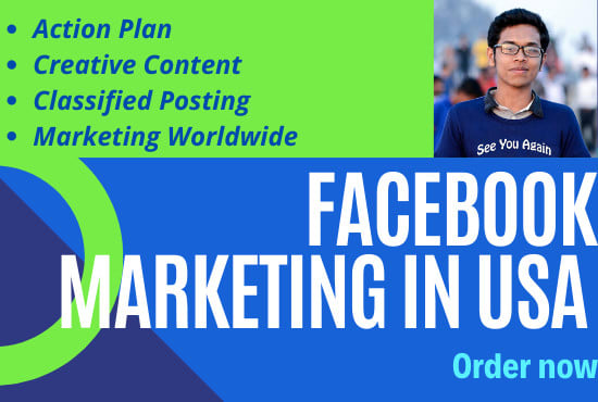 I will marketing anything to 1 million facebook user in the USA