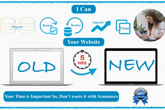 I will migrate backup upgrade clone or restore your website within 5 hours