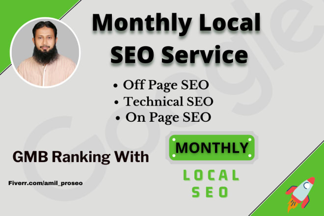 I will monthly local SEO service for gmb ranking