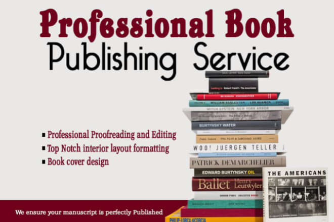 I will offer professional book publishing services for you