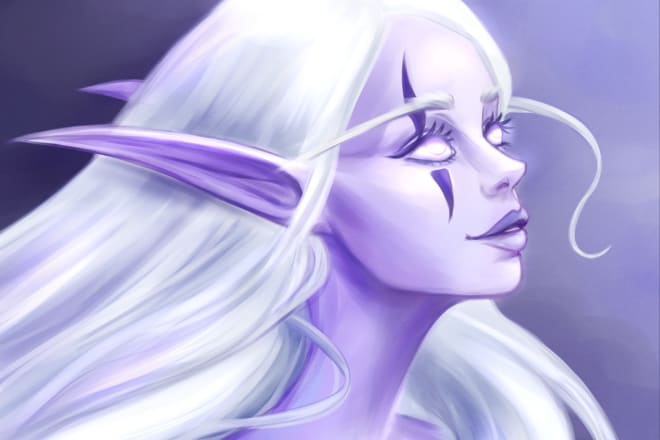 I will paint a portrait of your world of warcraft character