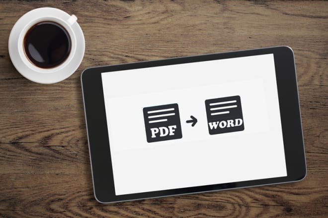 I will pdf conversion to word