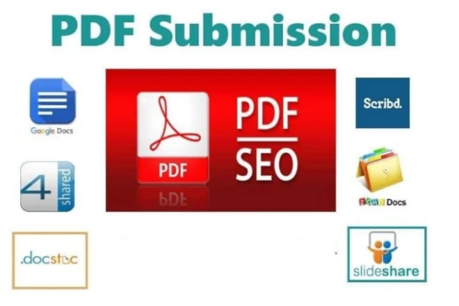 I will pdf submission manually to 25 high authority doc sharing sites
