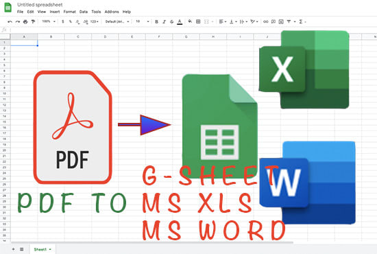 I will pdf to google sheets