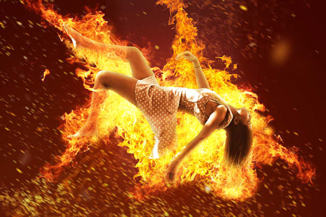 I will photoshop professional fire effect