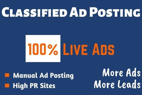 I will post ads on USA classified ad posting sites
