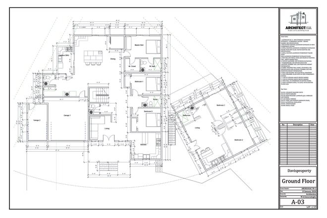 I will prepare architectural 2d cad drawings of your plan