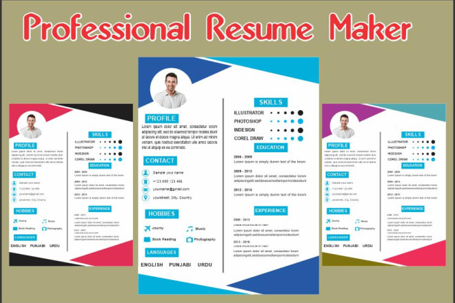 I will professional resume maker in jpeg and pdf format
