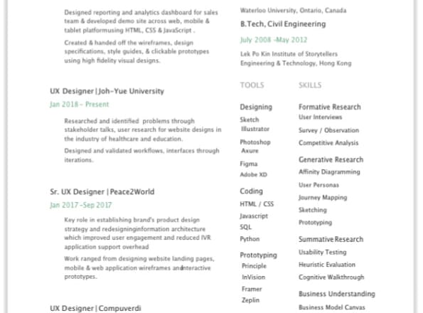 I will professionally edit your UX designer resume CV and cover letter