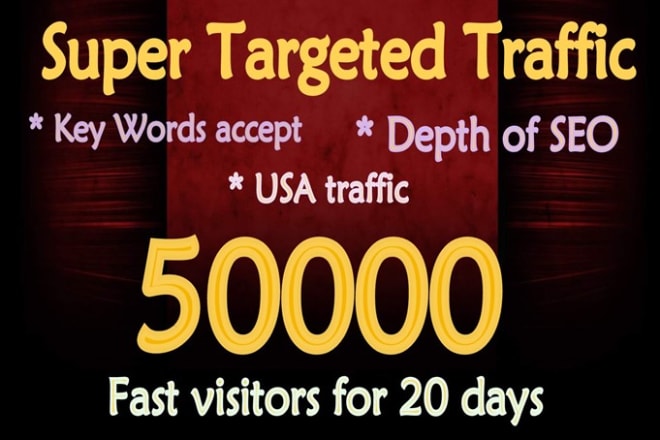 I will promote and drive 50k super targeted website traffic