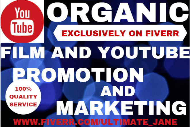 I will promote and market film, youtube, channel, spotify, movies, videos, triller,