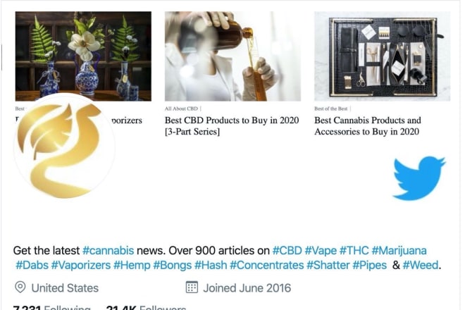 I will promote cbd or cannabis products to my 21k US followers