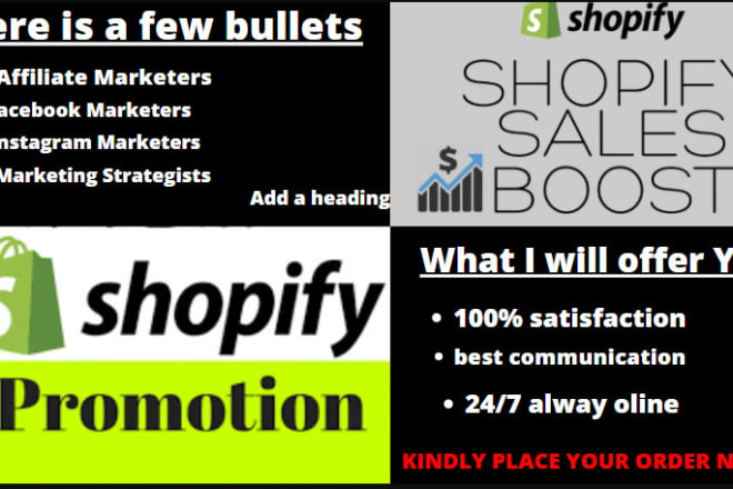 I will promote shopify and drive more sales and traffic to your store