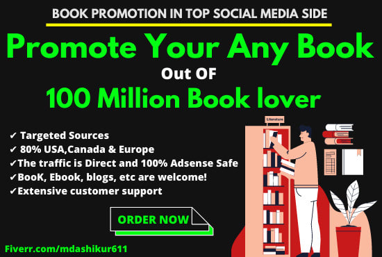 I will promote your book real people with my book marketing service