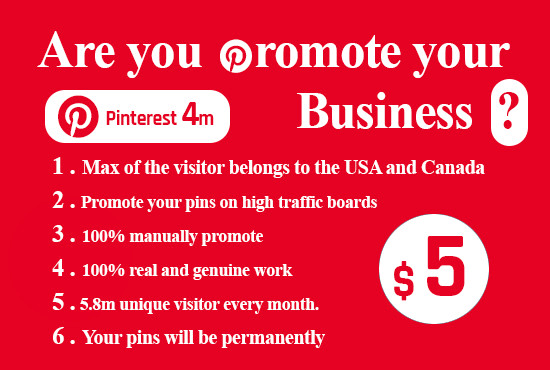 I will promote your business on pinterest