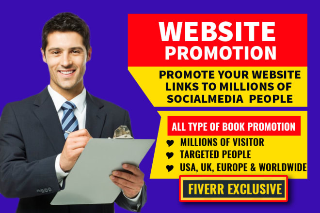 I will promote your website, book, blog, music, business on social media