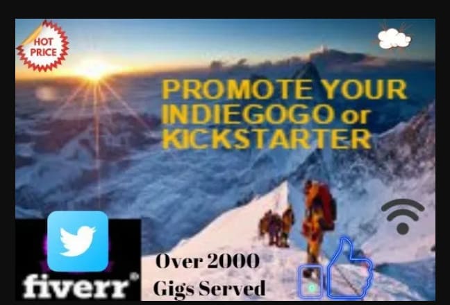 I will promotes your kickstarter, indiegogo gofundme crowdfunding campaign