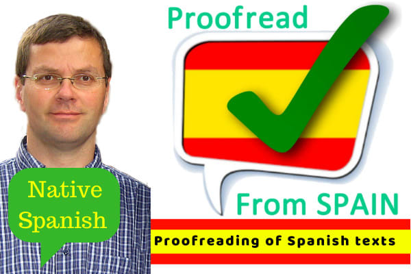I will proofread and correct all kind of spanish texts