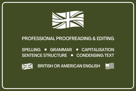 I will proofread and edit your personal statement or application